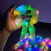 economico Novità-fasce per capelli luminose a led illuminano fiocchi per capelli elastici per ragazze copricapo corda per capelli accessori per capelli bagliore nel buio forniture per feste