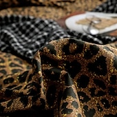 cheap Duvet Cover Sets-Leopard Print Duvet Cover Set - Includes Duvet Cover and Pillowcases - Stylish and Bold Animal Print Design - Soft and Comfortable Fabric - Perfect for Adding a Wild Touch to Your Bedroom Decor