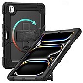 cheap iPad case-Tablet Case Cover For Apple iPad Air 11&quot;(2024) iPad Air 13&quot;(2024) iPad Pro 11&quot;(2024) iPad Pro 13&quot;(2024) Portable Handle Pencil Holder Armor PC Silicone