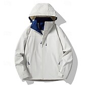cheap Fleece &amp; 3 in 1 Jackets-Men&#039;s Softshell Jacket Hiking Jacket Outdoor Color Block Windproof Water Resistant Hoodie Windbreaker Jacket Camping / Hiking / Caving Traveling Dark Grey Black Burgundy Navy Blue Light Grey