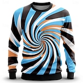 economico Felpe 3D da uomo-Per uomo Colore abbagliante Felpe Felpa Manica lunga Felpa Girocollo Di tendenza Cowboy Stampa 3D Autunno Inverno