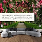 abordables paysage tapisserie-Saint Valentin grande tapisserie murale art décor couverture rideau pique-nique nappe suspendue maison chambre salon dortoir décoration nature paysage jardin allée plante floral fleur