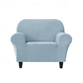 baratos Cobertura de Sofa-capa completa de veludo para sofá capa de sofá pelúcia e extensível tecido macio e durável com tudo incluído - fácil de instalar limpo - perfeito para proteger e melhorar seu sofá