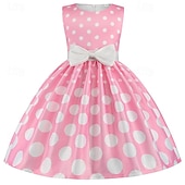 preiswerte Partykleider-Mädchen&#039; 3D Stelle Party Kleid Ärmellos Sommer Leistung Party Geburtstag Prinzessin Schön Süß kinderkleidung 4-12 Jahre abendkleider Schaukelkleid A Linie Kleid Midi Regular Fit