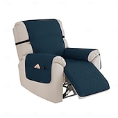 cheap Recliner Cover-100% Waterproof Reclining Couch Covers, Non Slip Covers for Recliner Chair with Pocket, Washable Reclining Chair Quilted Furniture Protector for Kids, Pets