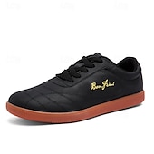 billiga Herrsneakers-vita lädersneakers för män - snygga vardagsskor med orange sula för vardagsbruk