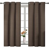 baratos Cortinas de Janela-Cor sólida cortina blackout completa cortina de linho de algodão blackout varanda quarto pára-sol simples sala estar quarto cortina
