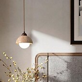 cheap Island Lights-LED Pendant Light Warm White  1-Light Nordic Vintage Stone Hanging Light Restaurant Bar Chandelier Single Head Hanging Lamp for Corridor Aisle Lighting Fixtures 85-265V