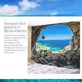 billiga Ocean Beach Gobeläng-landskap hav grotta hängande gobeläng väggkonst stor gobeläng väggmålning dekor fotografi bakgrund filt gardin hem sovrum vardagsrum dekoration