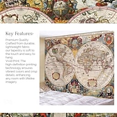 baratos tapeçaria de paisagem-mapa-múndi parede tapeçaria arte decoração cobertor cortina pendurada quarto decoração da sala de estar