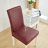 abordables Housse de chaise-Housse de chaise de salle à manger résistante à l&#039;eau pour salle à manger, cuisine, mariage, hôtel, banquet, restaurant - Housses de chaise élastiques anti-salissures, durables et faciles à nettoyer, parfaites
