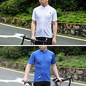 cheap Men's Jerseys-Men's Cycling Jersey Letter &amp; Number Short Sleeve Bike Tee Tshirt Jersey Top with 3 Rear Pockets Mountain Bike MTB Road Bike Cycling Quick Dry Breathable Sports Black White Blue Clothing Apparel