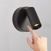 levne Vnitřní nástěnná světla-led vnitřní nástěnná světla 3barevný světelný zdroj 5w noční lampa na čtení bodová světla ip44 akrylový hliník hotelový pokoj pro hosty ložnice
