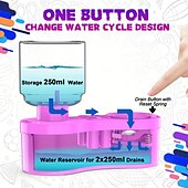 economico Forniture per ufficio-Detergente per pennelli set di pennelli sciacquatrice con scarico e portaspazzola set di pennelli per la circolazione dell&#039;acqua detergente per sciacquatrice tazza forniture per pittura a base d&#039;acqua