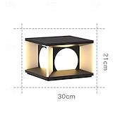 economico applique da esterno-Lampada da parete per esterni a LED bianco caldo 30 cm Lampada da pilastro esterna impermeabile a 1 luce Lampada da pilastro moderna per cancello di recinzione da giardino, cortile, prato, percorso,