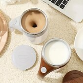 tanie Sprzęt kuchenny-mikser ze stali nierdzewnej znak kubek magnetyczny obrotowy blender automatyczne mieszanie kubek do kawy mleko kubek do mieszania podgrzewacz butelka ładowanie przez USB