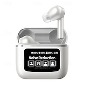 abordables Écouteurs Bluetooth sans fil-Écouteurs sans fil à écran tactile Smart Screen ANC annulation active du bruit grande batterie écouteurs de jeu en Bluetooth intra-auriculaires