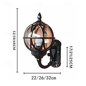 economico applique da esterno-Liruxun illuminazione esterna sferica lampade da parete per esterni luci a pilastro lampada a testa a colonna luce paesaggistica lampada a pilastro da giardino impermeabile a led