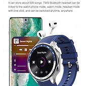 abordables Montres connectées-696 DTWatchX Montre intelligente 1.43 pouce Smartwatch Montre Connectée Bluetooth Podomètre Rappel d&#039;Appel Moniteur de Sommeil Compatible avec Android iOS Femme Hommes Mode Mains-Libres Rappel de