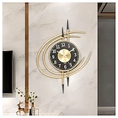 abordables Detalles para la pared-Reloj de pared creativo moderno nórdico de lujo reloj de cuarzo de hierro sala de estar dormitorio cocina oficina hotel decoración del hogar