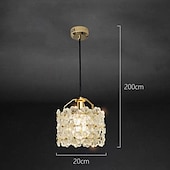 baratos Luzes da ilha-Luz pendente estilo francês flor romântica lâmpada corpo cristal/abajur de vidro luz suspensa 80in luminárias de fio pendente ajustável teto alto para quarto sala de estar luminária pendente