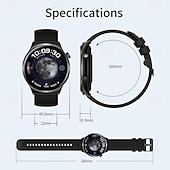 preiswerte Intelligente Armbänder-696 i101 Smartwatch 1.43 Zoll Smart-Armband Bluetooth Anruferinnerung Schlaf-Tracker Herzschlagmonitor Kompatibel mit Android iOS Damen Freisprechanlage Nachrichterinnerung IP 67 45mm Uhrengehäuse