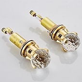 cheap Bathroom Sink Faucets-Bathroom Sink Faucet - Widespread Electroplated Widespread Two Handles Two HolesBath Taps