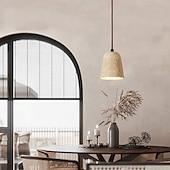 cheap Island Lights-LED Pendant Light Warm White  1-Light Nordic Vintage Stone Hanging Light Restaurant Bar Chandelier Single Head Hanging Lamp for Corridor Aisle Lighting Fixtures 85-265V