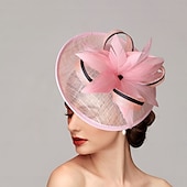 cheap Fascinators-Fascinators Feathers Net Saucer Hat Wedding Horse Race Ladies Day Melbourne Cup With Feather Cap Headpiece Headwear dress to impress Race Day Dress