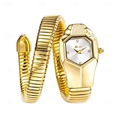economico Orologi al quarzo-Missfox orologio al quarzo da donna, moda creativa, orologio da polso casual, decorazione impermeabile, orologio in acciaio inossidabile