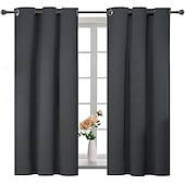 baratos Cortinas de Janela-Cor sólida cortina blackout completa cortina de linho de algodão blackout varanda quarto pára-sol simples sala estar quarto cortina