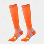 abordables Calcetines de running-Calcetines de compresión Calcetines Deportivos Calcetines para correr 1 Par Bloque de Color Hombre Calcetines de tubo A prueba de resbalones Transpirable Reductor del Sudor Cómodo Entrenamiento de