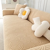 economico Copridivano-fodera per divano elastica in velluto jacquard copertura universale all-inclusive quattro stagioni pigro cuscino per divano anti-graffio in un unico pezzo estensibile durevole facile da installare e