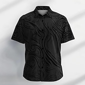 cheap Men's Dress Shirts-Men's Shirt Dress Shirt Graphic Party Daily Black Purple Green Short Sleeve Turndown Summer Clothing Apparel Buttons