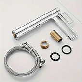 preiswerte Waschbeckenarmaturen-Waschbecken Wasserhahn - Wasserfall Galvanisierung Mittellage Einhand Ein LochBath Taps