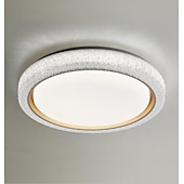 economico Lampade da soffitto con dimmer-Plafoniere a led dimmerabili 50 cm 1 luce moderna arte industriale circolare in metallo spazzolato semi incasso 42 w per cucina camera da letto soggiorno 220-240 v