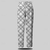 baratos Magro-Homens Xadrez Social Cintura Média Formal Casual Botões Bolsos Impressão 3D Verão Primavera Outono &amp; inverno Impressão 3D Branco