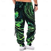 economico Pantaloni della tuta-Per uomo Pop art Pantaloni della tuta Jogging Vita normale Informale Esterno Stampa 3D Autunno inverno Nero