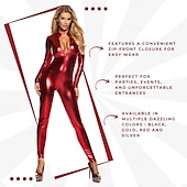 tanie Błyszczące-Garnitury Zentai Kostium Cosplay Kombinezon Dziewczyna motocykl Catwoman Strój karnawałowy Kombinezon zentai Dla par Męskie Damskie seksowny kostium Solidne kolory Spandeks Lateks Kostium na Święta