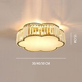 cheap Dimmable Ceiling Lights-LED Ceiling Lights Crystal Ceiling Light 3-Color Light Source 30/40/50cm 3-Light Flower Flush Mount Dimmable Modern Nordic Style Crystal Metal E27 for Bedroom Living Room Hallway 85-265V