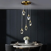 cheap Island Lights-LED Pendant Light Dimmable  1/3/5/7/10/15-Light Nordic Glass Ball Home Decor Modern Crystal Chandelier Simple Home Decoration Chandelier Dining Room Bar Counter 85-265V ONLY DIMMABLE WITH REMOTE CONTROL