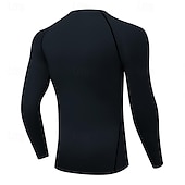 voordelige Hardloop T-shirts en Tanktops-Voor heren Compressieshirt Atletisch shirt Gymshirt Fitnessshirt Lange mouw T-shirt Casual Sportkleding Ademend Sneldrogend Zacht Fitness Sportschooltraining Hardlopen Sportkleding Sportkleding Zwart