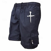 baratos Ar livre-Homens Bermuda Cargo Shorts de caminhada Militar Ao ar livre Normal Respirável Secagem Rápida Calção Com Cordão Cintura elástica Preto Verde Tropa Caça Alpinismo Campismo / Escursão / Espeleologismo