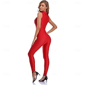 olcso Matt-Zentai öltöny Szerepjáték Jelmezek Bőrruházat Nindzsa Farsangi jelmez Overall Királyok napja Női Akrobatatrikó Szexi jelmez Tömör szín Spandex Lycra Ruha mert Mindszentek napja Farsang Álarcos