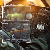 Недорогие Кварцевые часы-NORTH EDGE Мужчины Кварцевые Деловые Цифровой циферблат Светящийся ЗАЩИТА ОТ ВЛАГИ Нейлоновый ремешок Часы
