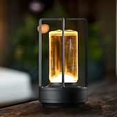 economico Lampade da tavolo-Lampada da tavolo a led senza fili Lampada da scrivania in metallo da bar retrò Ricaricabile Touch Dimmer Luce notturna Ristorante Camera da letto Arredamento per la casa all&#039;aperto