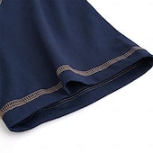 economico Maglietta casual Henley-Maglietta Henley da uomo in 2 pezzi, a maniche corte, semplice, con maniche raglan, alla moda, stile basic, con bottoni, confezione da 2, per vacanza, strada, casual, estate, tutte le stagioni.