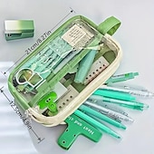 お買い得  ペンケース＆ホルダー-新しい透明ペンバッグ大容量多層文房具バッグ、学生の鉛筆ケースを収納