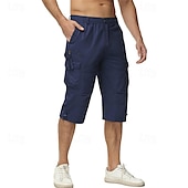 economico Classico-Per uomo Pantaloncini modello cargo Pantaloni modello Capri Maglia da escursione Bottoni Vita elastica Multi tasca Liscio Indossabile Polpaccio Esterno Giornaliero Campeggio e hiking Di tendenza