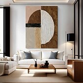 preiswerte Abstrakte Gemälde-beige braun Malerei handgemachte braun Wabi Sabi Kunstwerk Ölgemälde handgemalt strukturierte Ölgemälde beige Ölgemälde braun abstrakte Leinwand Kunst moderne horizontale Dekor Kunst